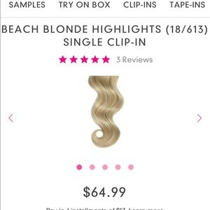 Glam seamless clip in extension